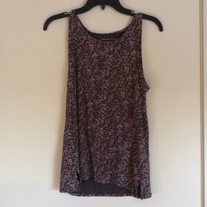 American Eagle Brown and Pink Floral Tank Top!